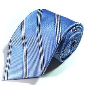 JOS A BANKS baby blue silk striped tie